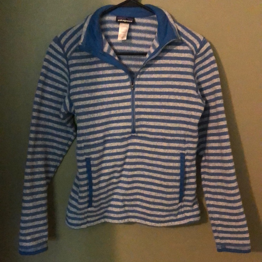 Patagonia striped 3/4 zip up
